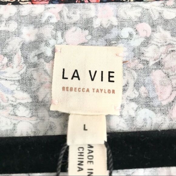 Rebecca Taylor La Vie Gitane Floral Wrap Cotton Long Sleeve Jumpsuit Size Large - Picture 12 of 16
